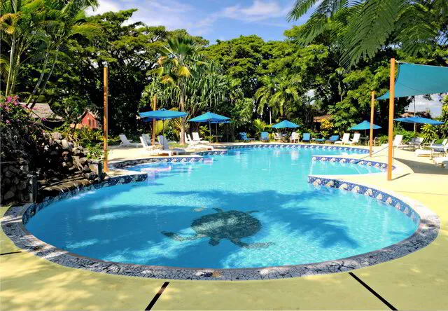 Resort pool and gardens
